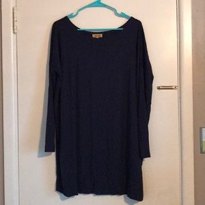 Navy blue piko dress